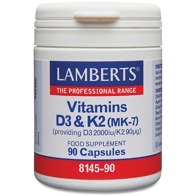 Vitamins D3 (2000iu) and K2 (90µg)