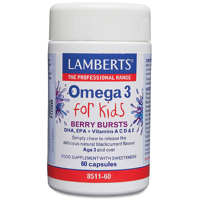 Omega 3 for Kids - Berry Bursts (DHA, EPA + Vitamins A, C, D & E)